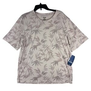 Spalding Mens Lilacash Bamboo Print Active T-Shirt RLG0002 Size Large NWT
